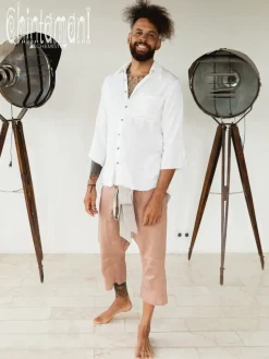 Linen Short Pants / Dusty Pink