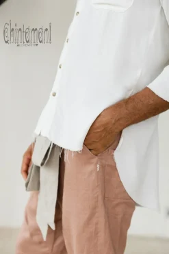Linen Short Pants / Dusty Pink