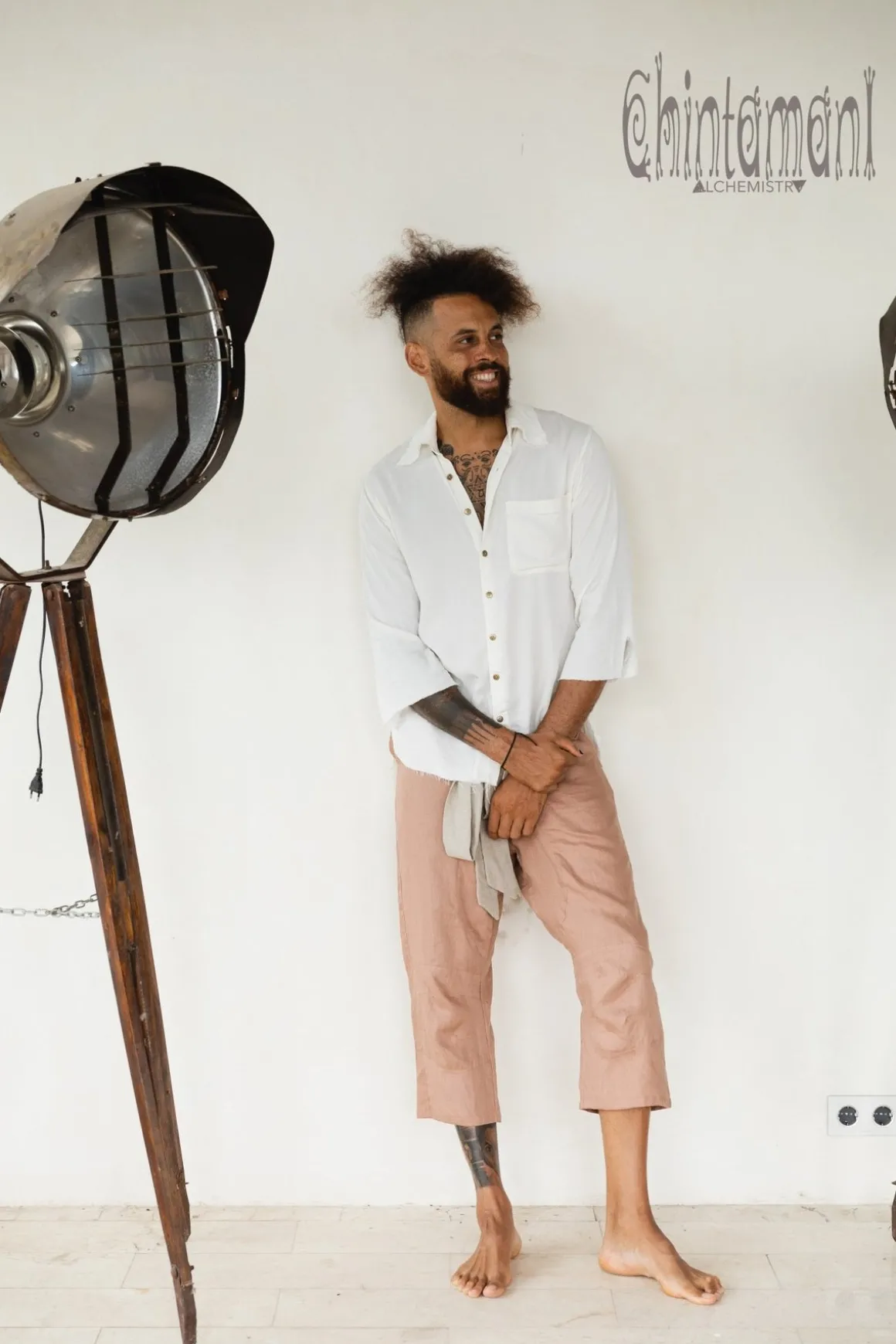 Linen Short Pants / Dusty Pink