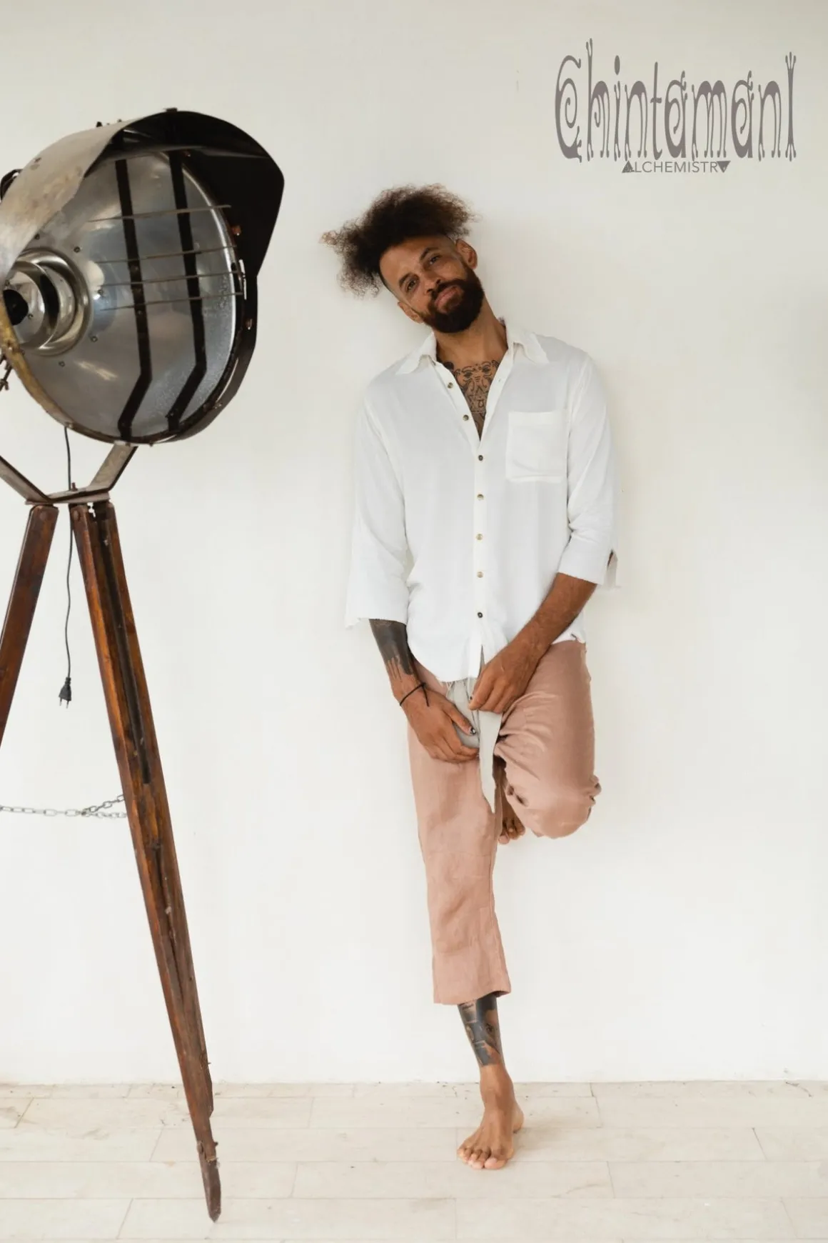 Linen Short Pants / Dusty Pink