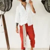 Linen Short Pants / Red Ochre