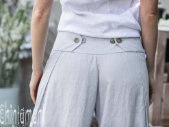 Linen Split Pants / Grey