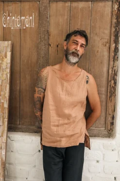 Linen Tank Top / Dusty Pink