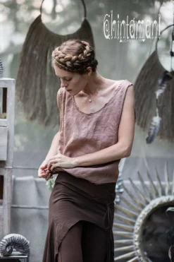 Linen Tank Top / Dusty Pink