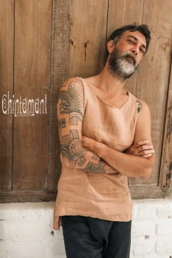 Linen Tank Top / Dusty Pink