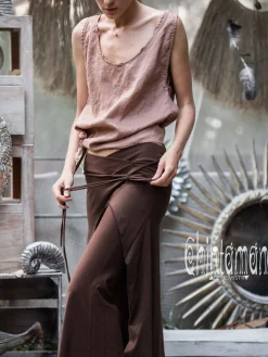 Linen Tank Top / Dusty Pink