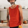 Linen Tank Top / Red Ochre