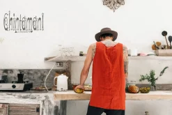 Linen Tank Top / Red Ochre