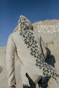 Long Hooded Shirt / Light Gray