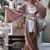 Long Linen Kimono / Dusty Pink