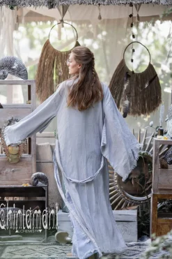Long Linen Kimono / Grey