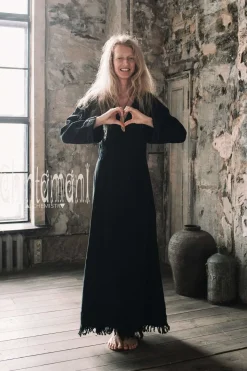 Maxi Kimono Dress / Black