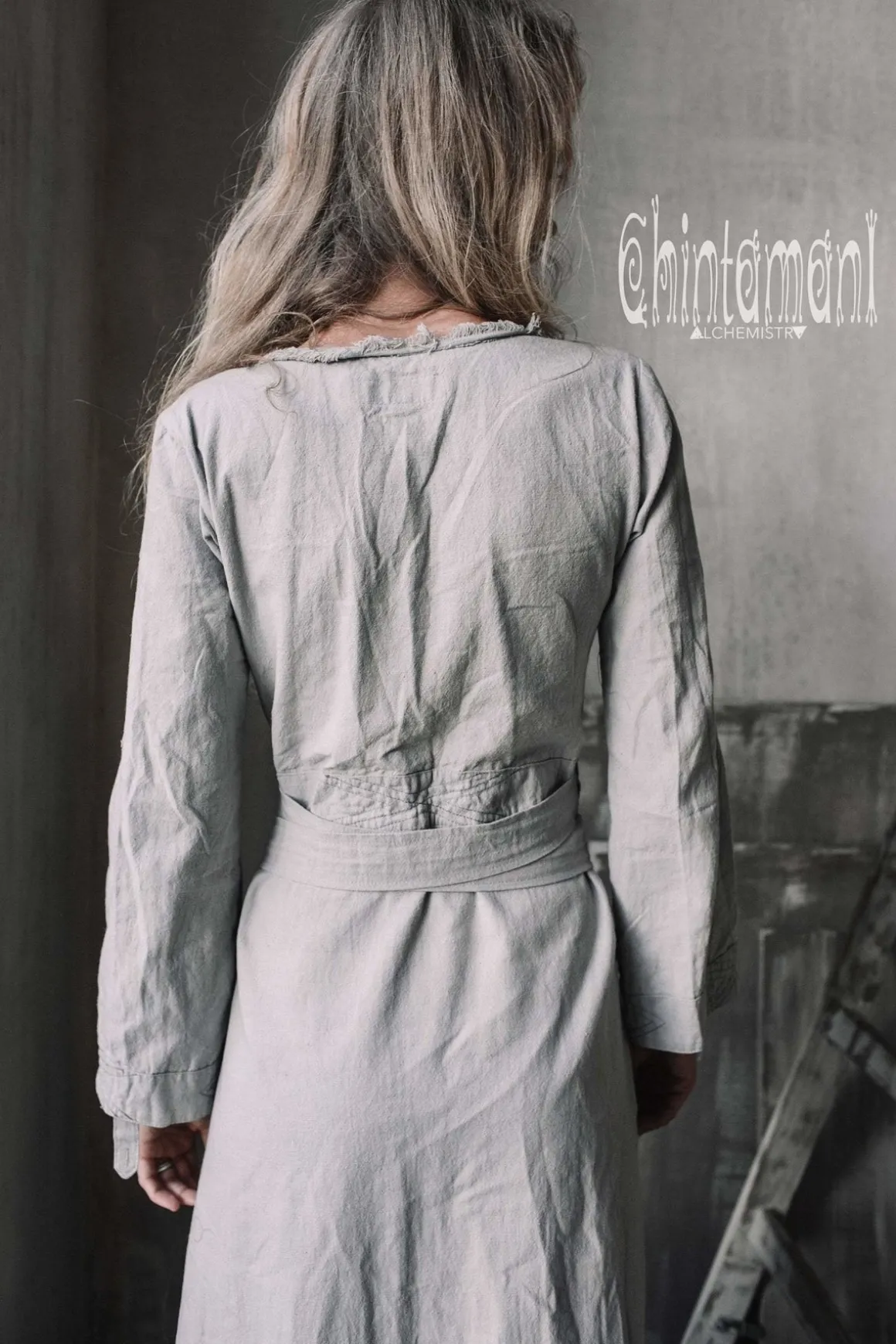 Maxi Kimono Dress / Grey