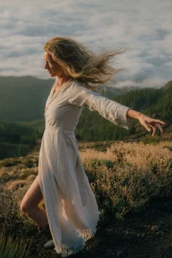 Maxi Kimono Dress / Off White