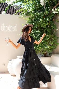 Maxi Shirt Dress / Black