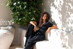 Maxi Shirt Dress / Black