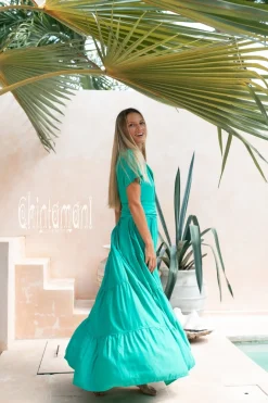 Maxi Shirt Dress / Green