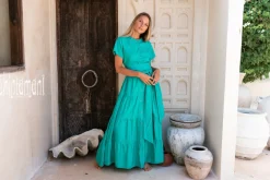 Maxi Shirt Dress / Green