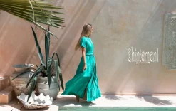 Maxi Shirt Dress / Green