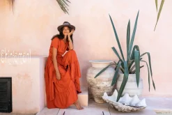 Maxi Shirt Dress / Red Ochre