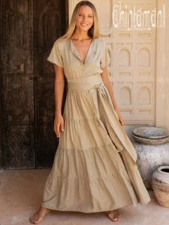 Maxi Shirt Dress / Sage