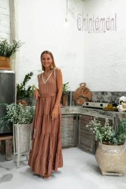 Maxi Tiered Dress / Dusty Pink