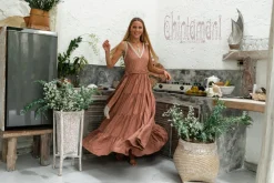 Maxi Tiered Dress / Dusty Pink