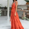 Maxi Tiered Dress / Red Ochre