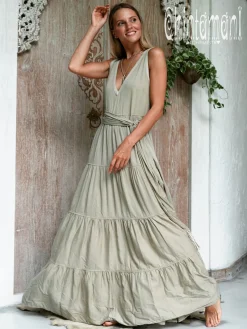 Maxi Tiered Dress / Sage Green