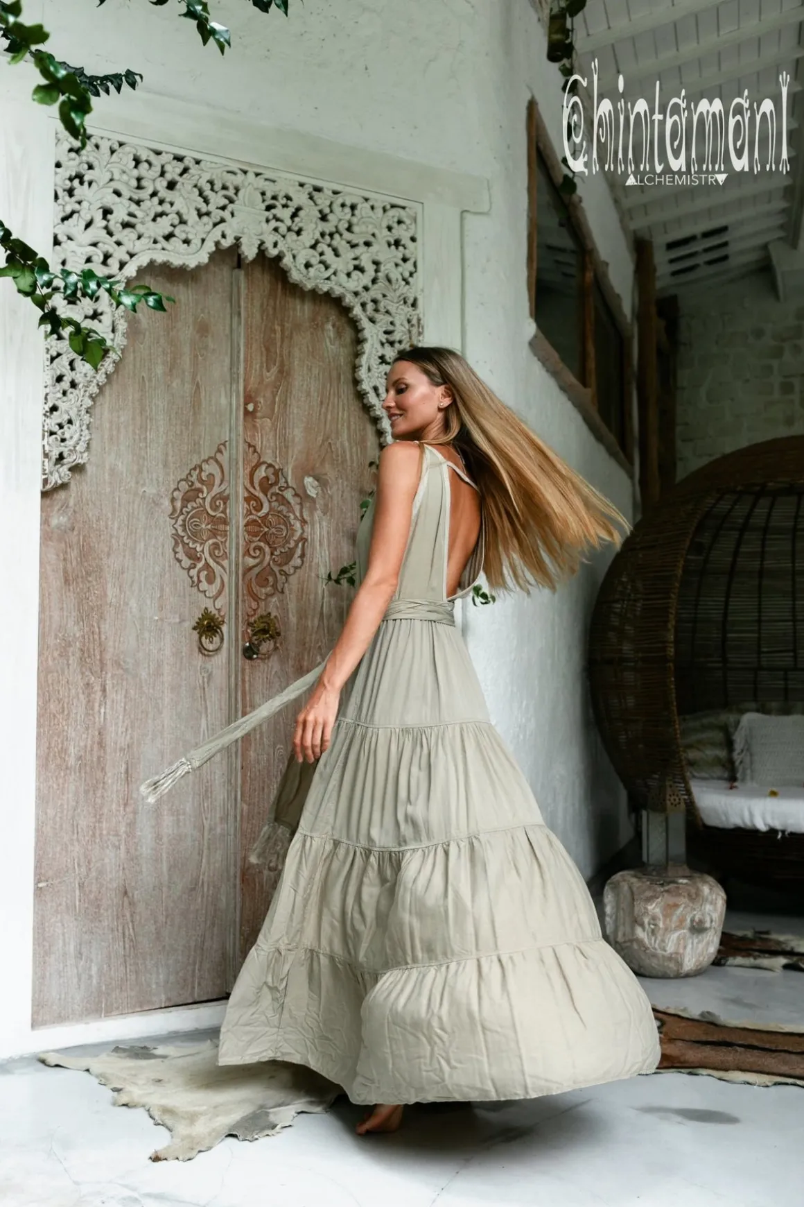 Maxi Tiered Dress / Sage Green