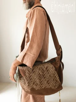 Men Crossbody Bag / Brown