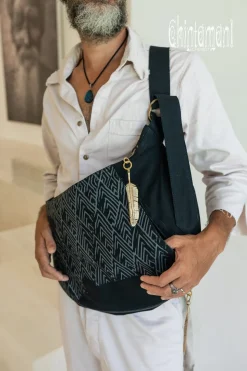 Men Crossbody Bag / Black