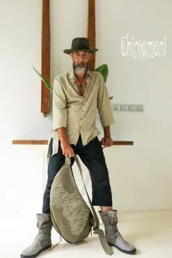 Men Crossbody Bag / Olive