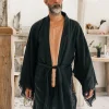 Men's Linen Kimono / Black