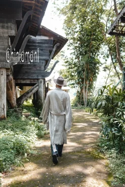 Men's Linen Kimono / Sage Green