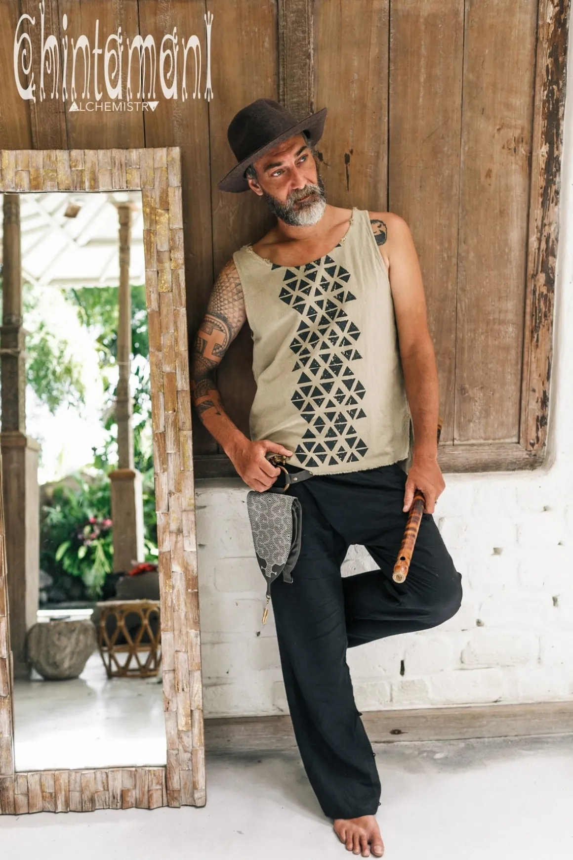 Men's Skirt Pants / Black