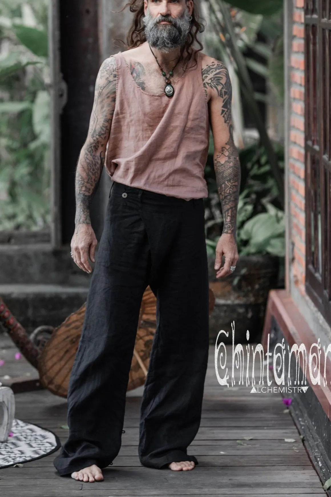 Men's Skirt Pants / Black