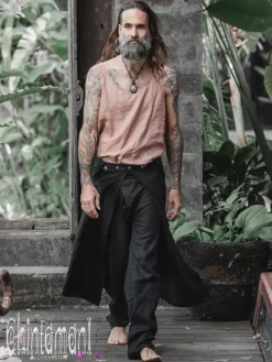 Men's Skirt Pants SET / Black