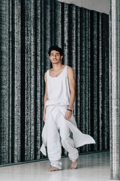 Men's Skirt Pants SET / Grey