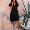 Mini Shirt Dress / Black