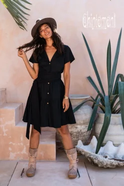 Mini Shirt Dress / Black
