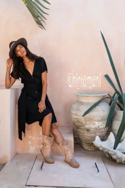 Mini Shirt Dress / Black