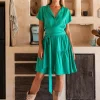 Mini Shirt Dress / Green