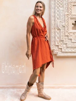 Mini Tunic Dress / Red Ochre