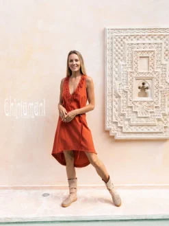Mini Tunic Dress / Red Ochre