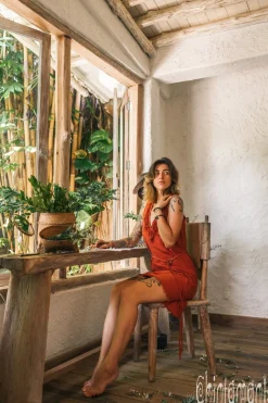 Mini Tunic Dress / Red Ochre