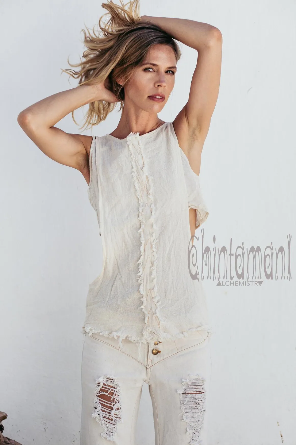 Open Sides Top / Off White