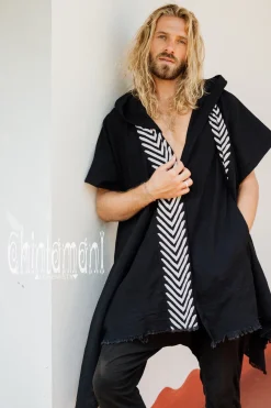 Organic Hooded Shirt / Black