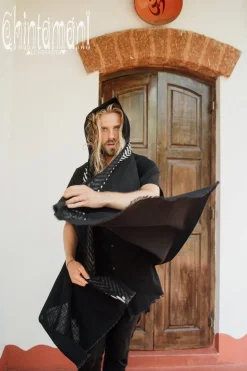 Organic Hooded Shirt / Black