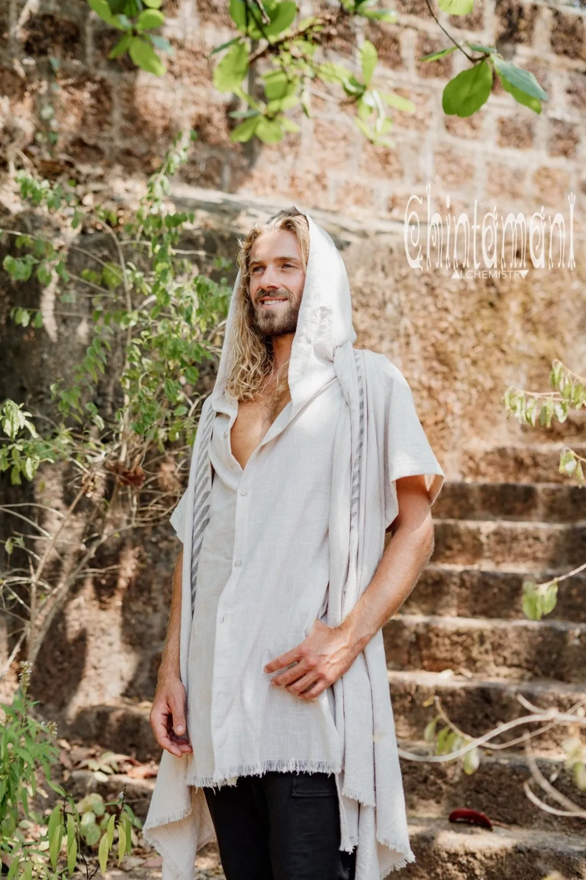 Organic Hooded Shirt / Gray